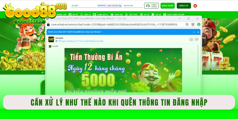 Cần xử lý như thế nào khi quên thông tin đăng nhập